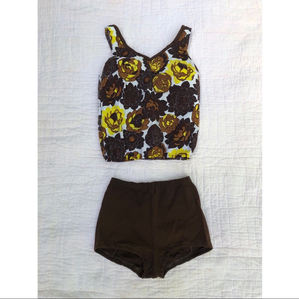 1960s Two Piece Bathing Suit